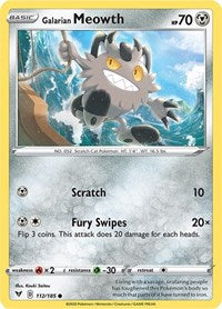 Galarian Meowth (112) - SWSH04: Vivid Voltage (SWSH04)