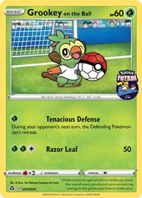 Grookey on the Ball - 003/005 (Pokemon Futsal) (3) - Miscellaneous Cards & Products (MCAP)