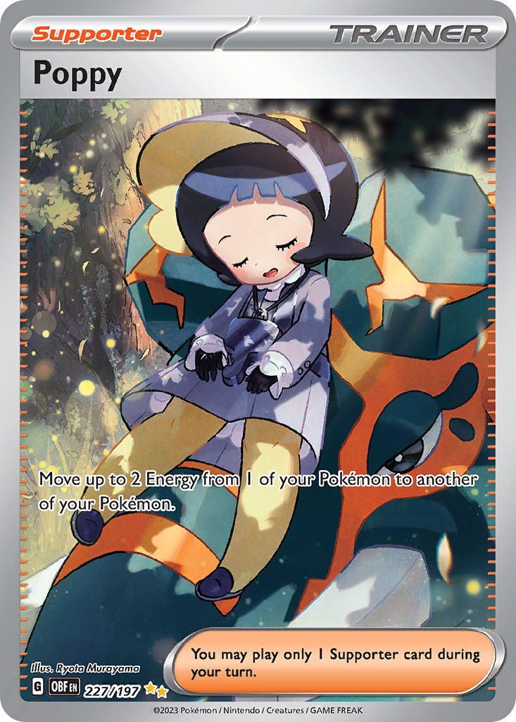Pokemon Obsidian Flames Special Illustration Rare Poppy #227 (Illustration Rare)