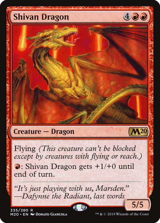 Shivan Dragon (335) - Core Set 2020 (M20)