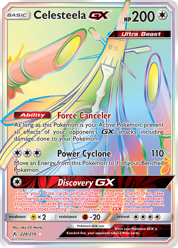 Celesteela-GX (228/214) - [Rainbow Holo] Unbroken Bonds (UNB)