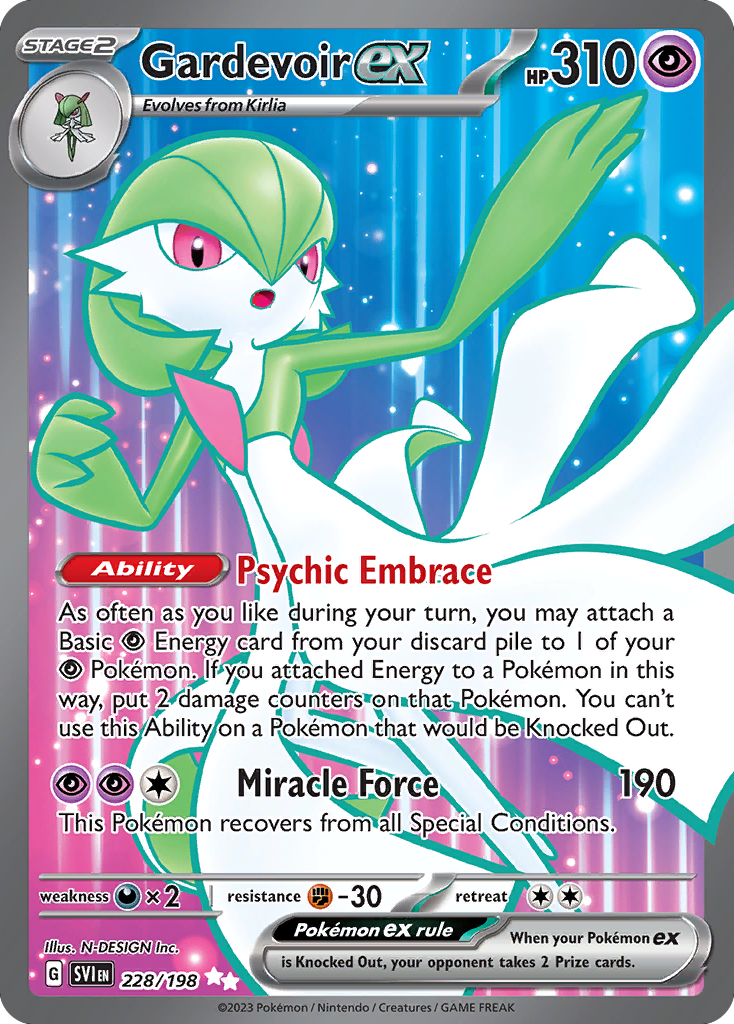 gardevoir full art pokemon card Gardevoir ex (228/198)