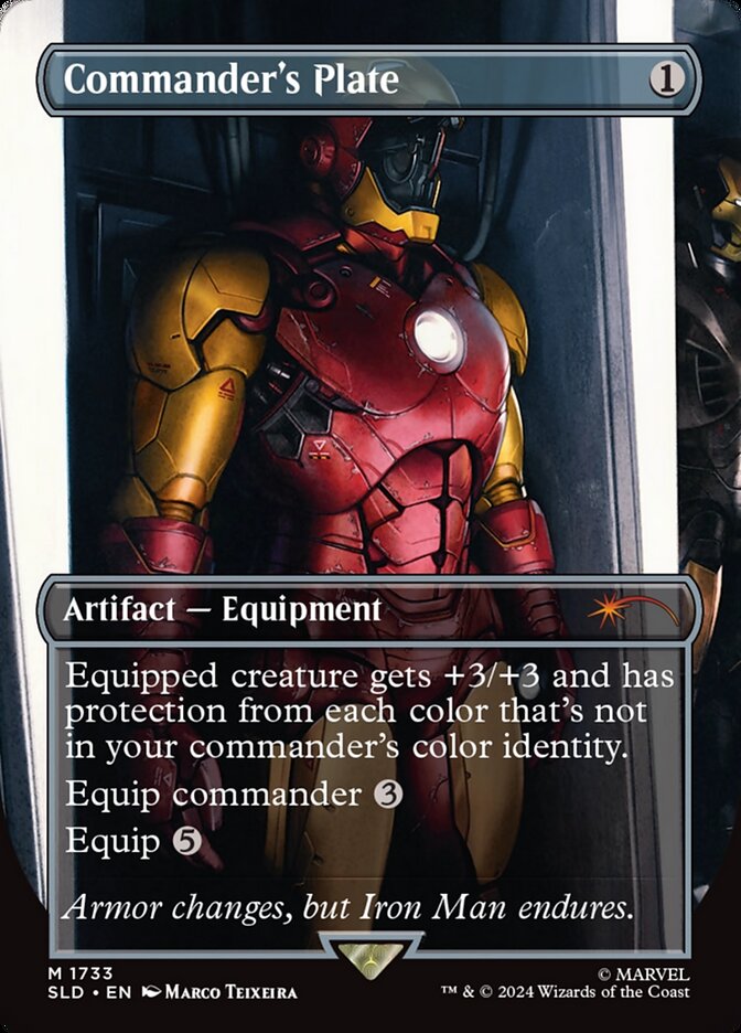 Commander's Plate (1733) - [Foil, Borderless] Secret Lair Drop (SLD)