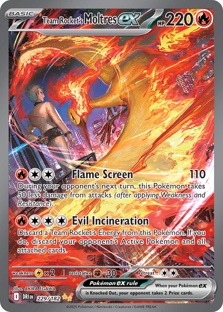 Team Rocket's Moltres ex (229/182) - [Alternate Art] Destined Rivals (DRI)