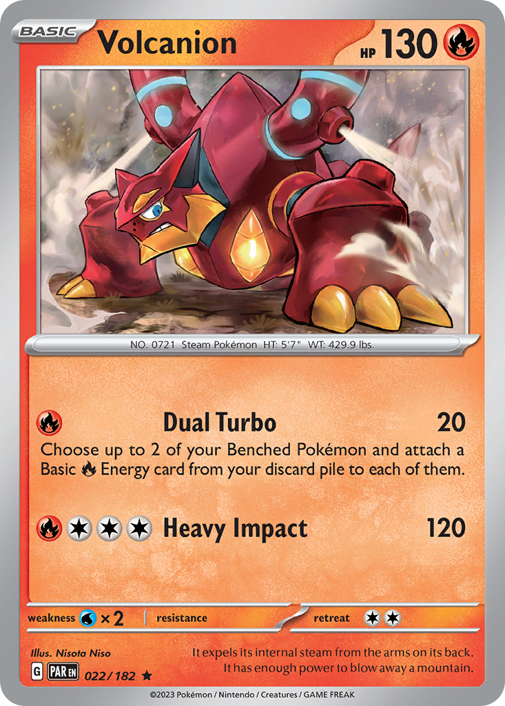 Volcanion (22/182) - [Holo Foil] Paradox Rift (PAR)