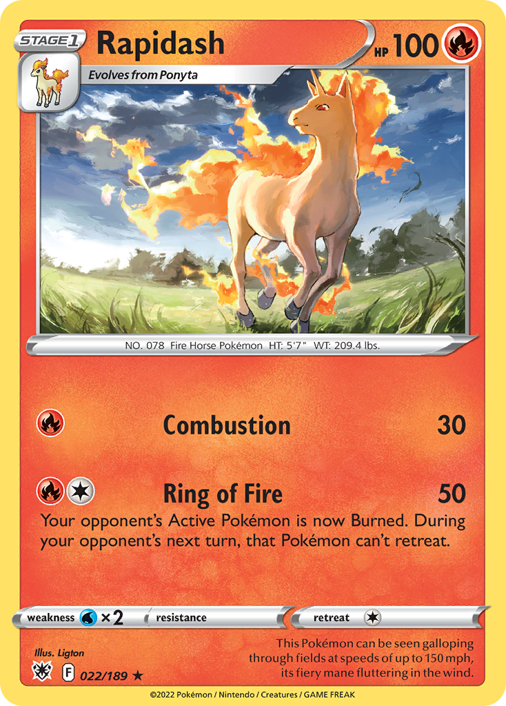 Rapidash (22/189) - Astral Radiance (ASR)