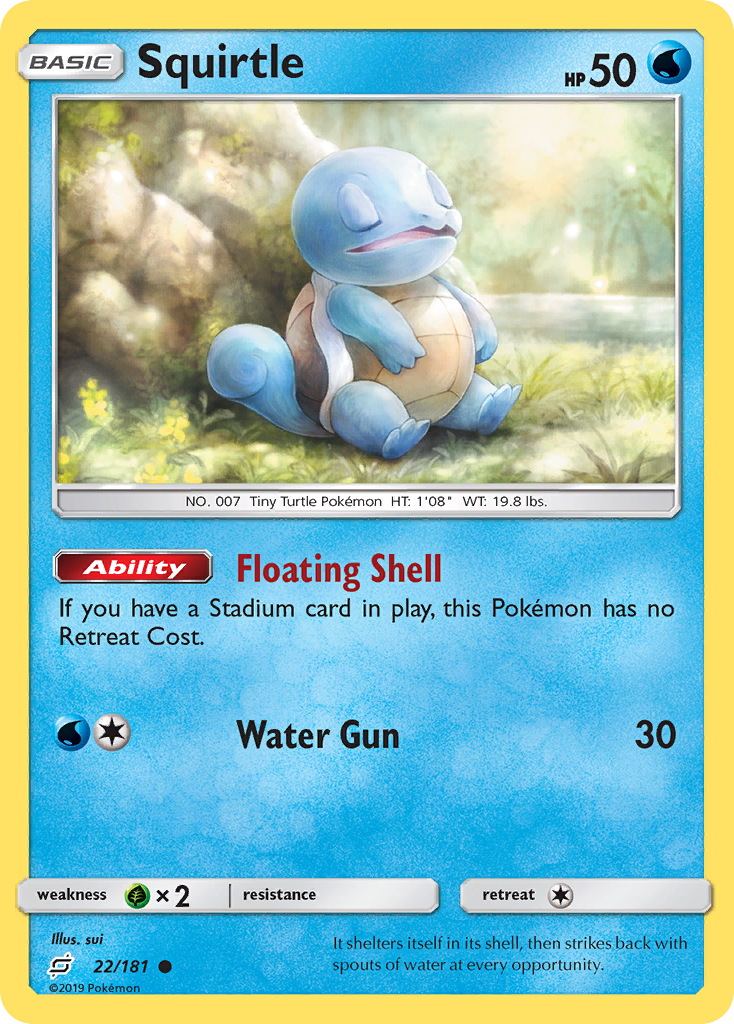 Squirtle (22/181) - [Reverse Holo] Team Up (TEU)