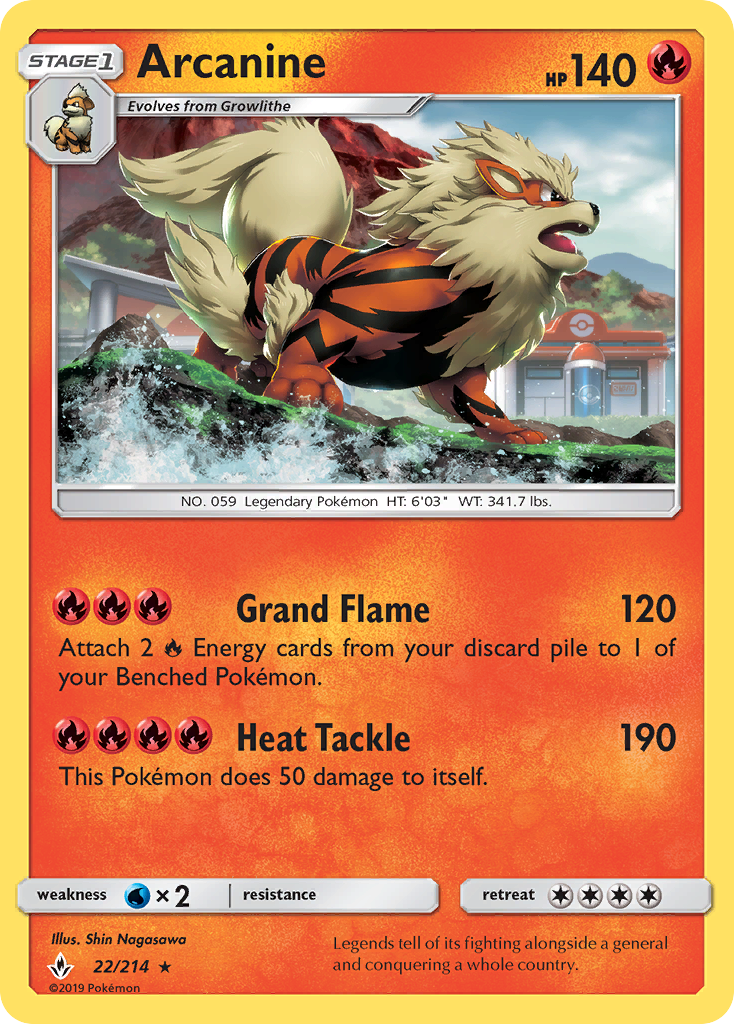 Arcanine (22/214) - [Holo Foil] Unbroken Bonds (UNB)