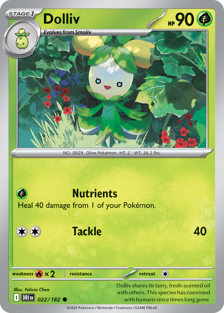 Dolliv (22/182) - [Reverse Holo] Destined Rivals (DRI)