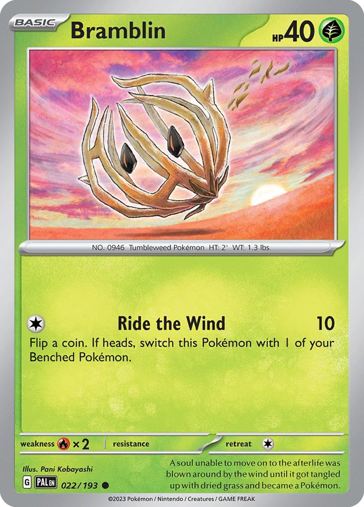 Bramblin (22/193) - [Reverse Holo] Paldea Evolved (PAL)