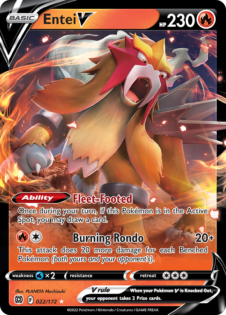 Entei V (22/172) - [Holo Foil] Brilliant Stars (BRS)