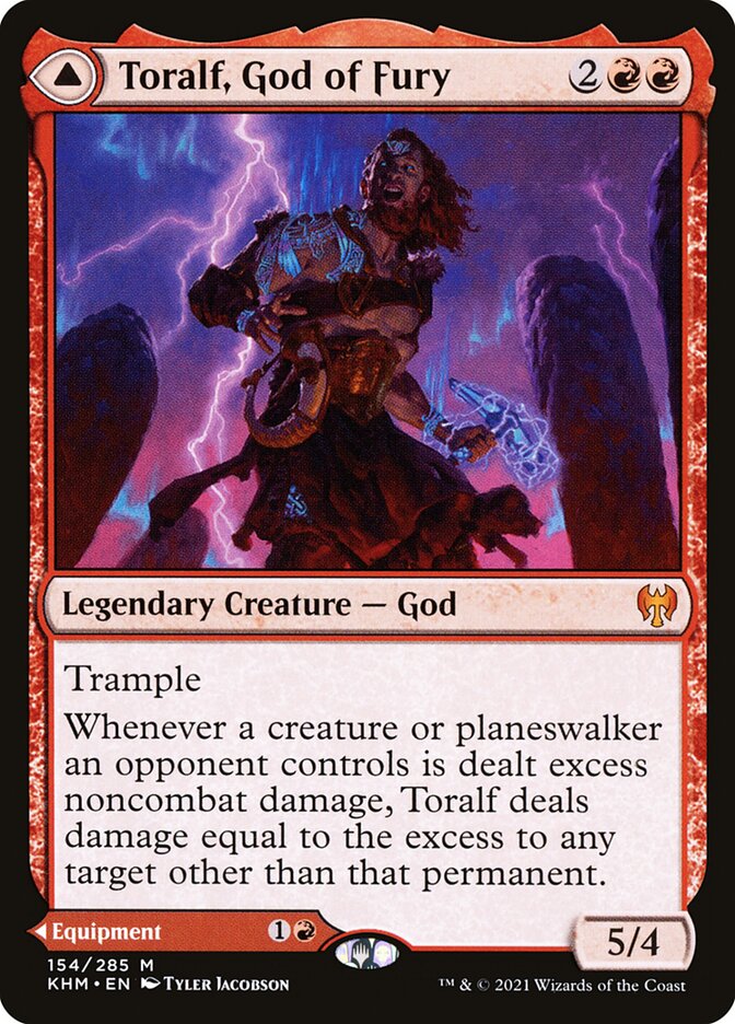 Toralf, God of Fury // Toralf's Hammer (154) - Kaldheim (KHM)