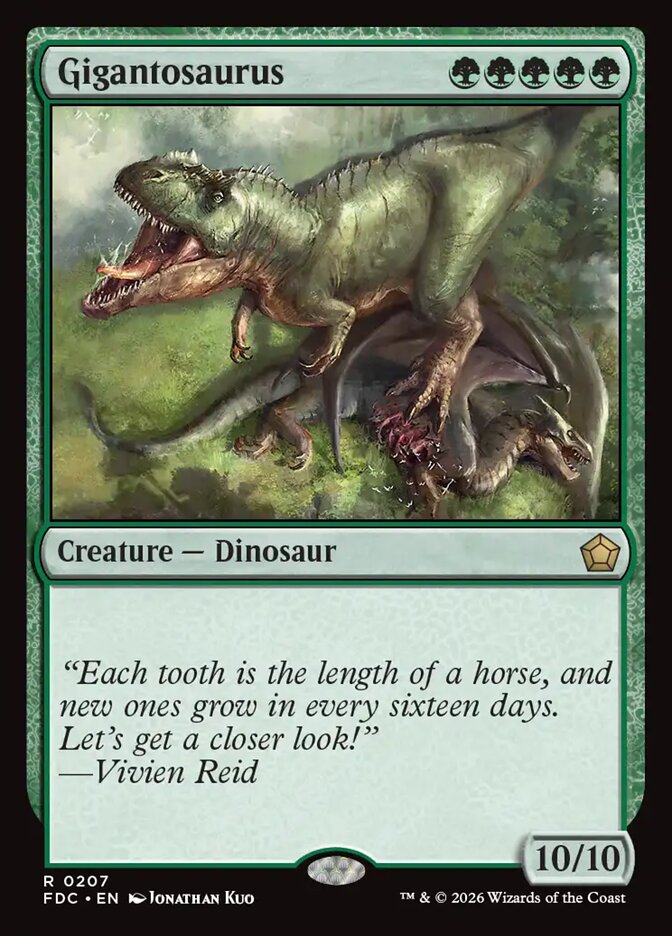 Gigantosaurus (207) - Foundations Commander (FDC)