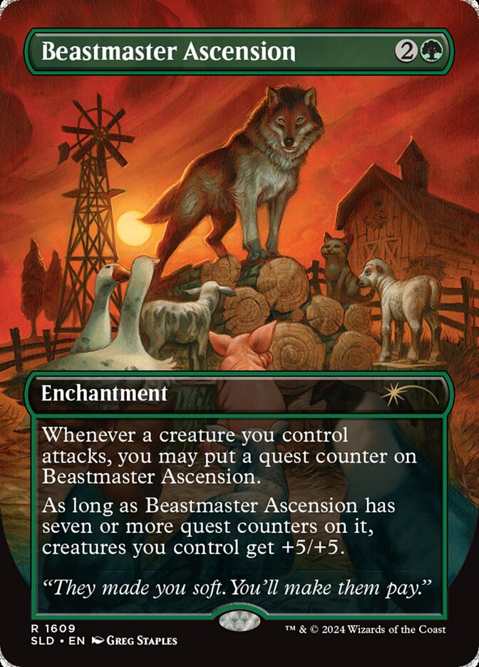 Beastmaster Ascension (1609) - [Foil, Borderless] Secret Lair Drop (SLD)