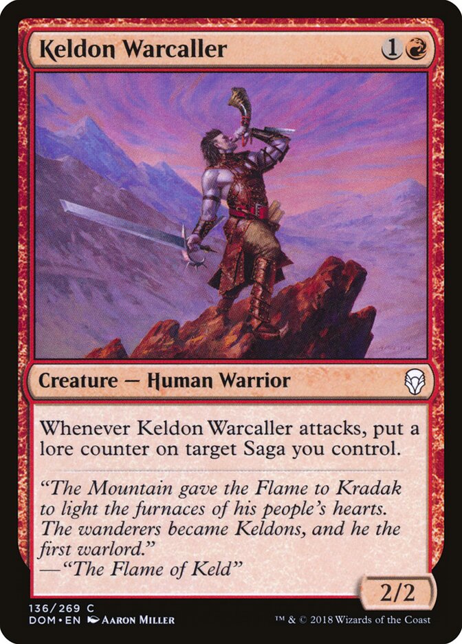 Keldon Warcaller (136) - Dominaria (DOM)