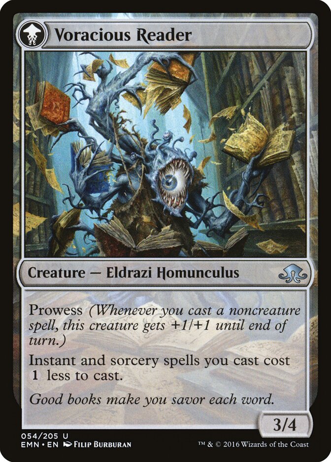 Curious Homunculus // Voracious Reader (54) - Eldritch Moon (EMN)