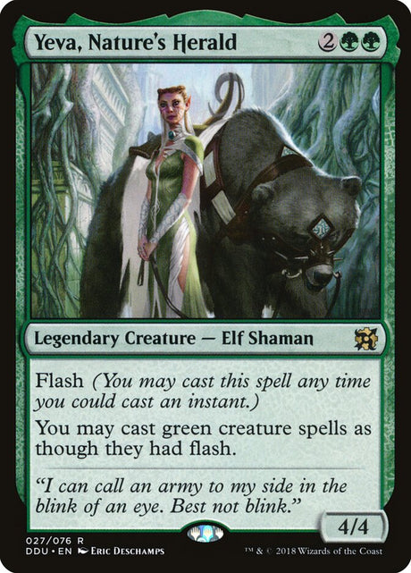 Yeva, Nature's Herald (27) - Duel Decks: Elves vs. Inventors (DDU)