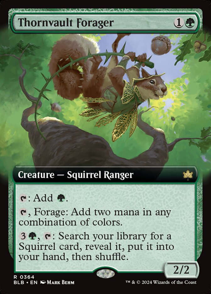 Thornvault Forager - [Foil, Extended Art] Bloomburrow (BLB)