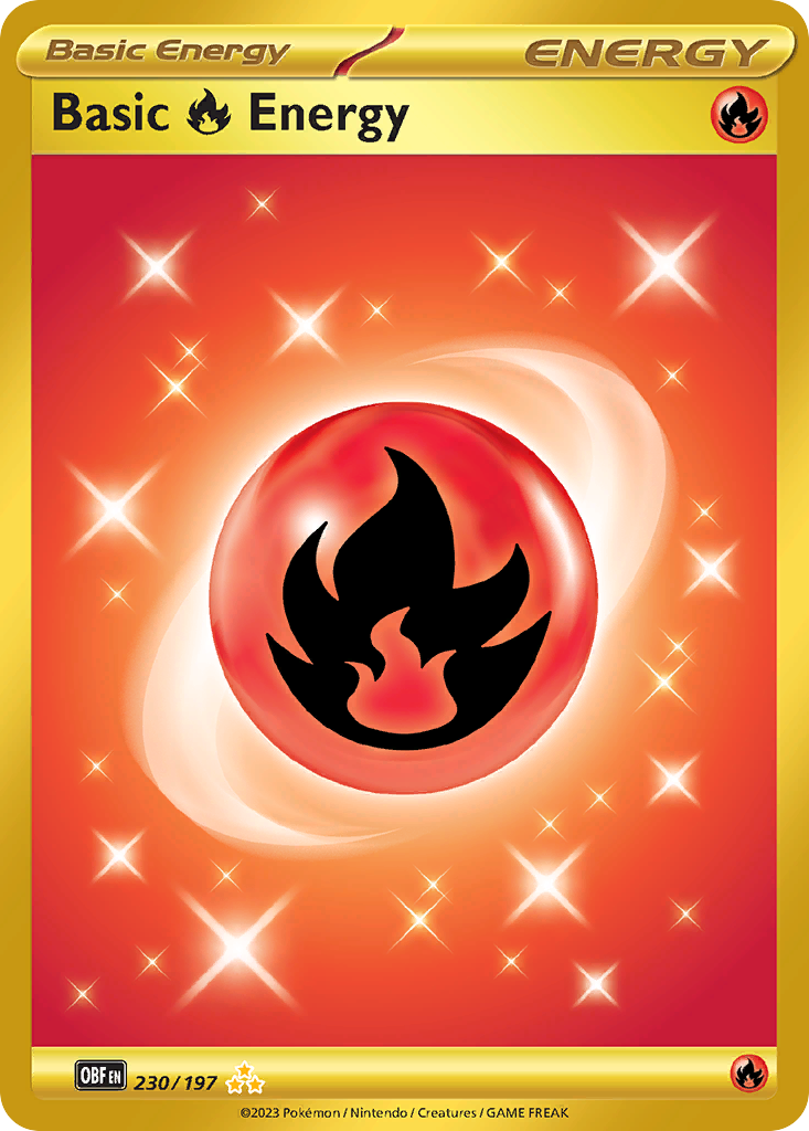 Basic Fire Energy (230/197) - [Holo Foil] SV3: Obsidian Flames (OBF)