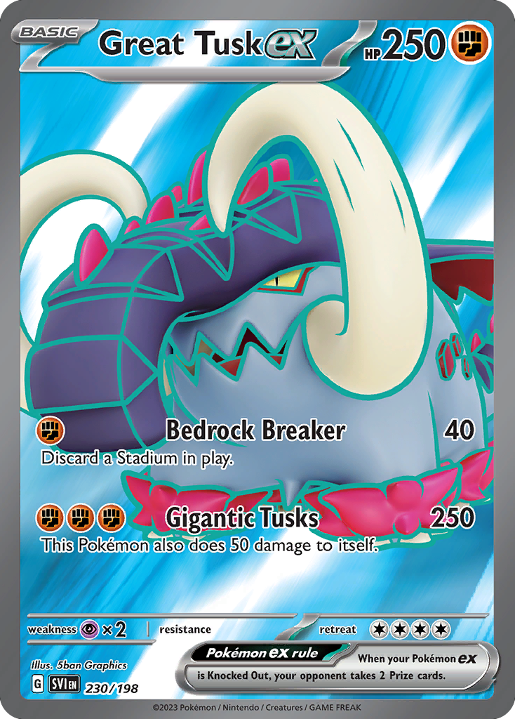 Great Tusk ex (230/198) - [Full Art] Scarlet & Violet (SVI)