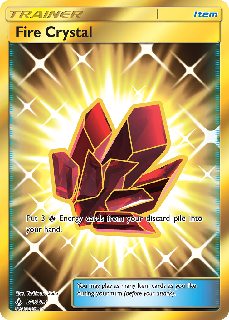 Fire Crystal (231/214) - [Secret Rare] Unbroken Bonds (UNB)