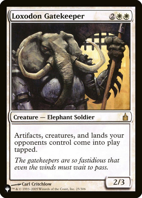 Loxodon Gatekeeper (RAV-25) - The List (PLST)