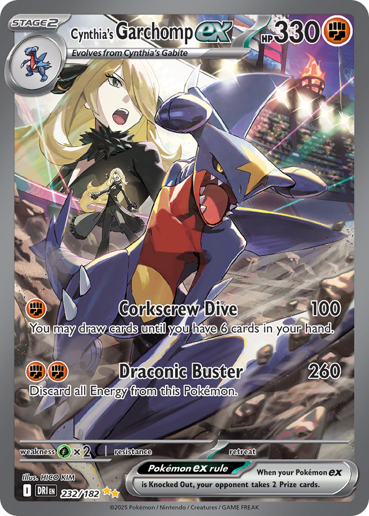 Cynthia's Garchomp ex (232/182) - [Alternate Art] Destined Rivals (DRI)