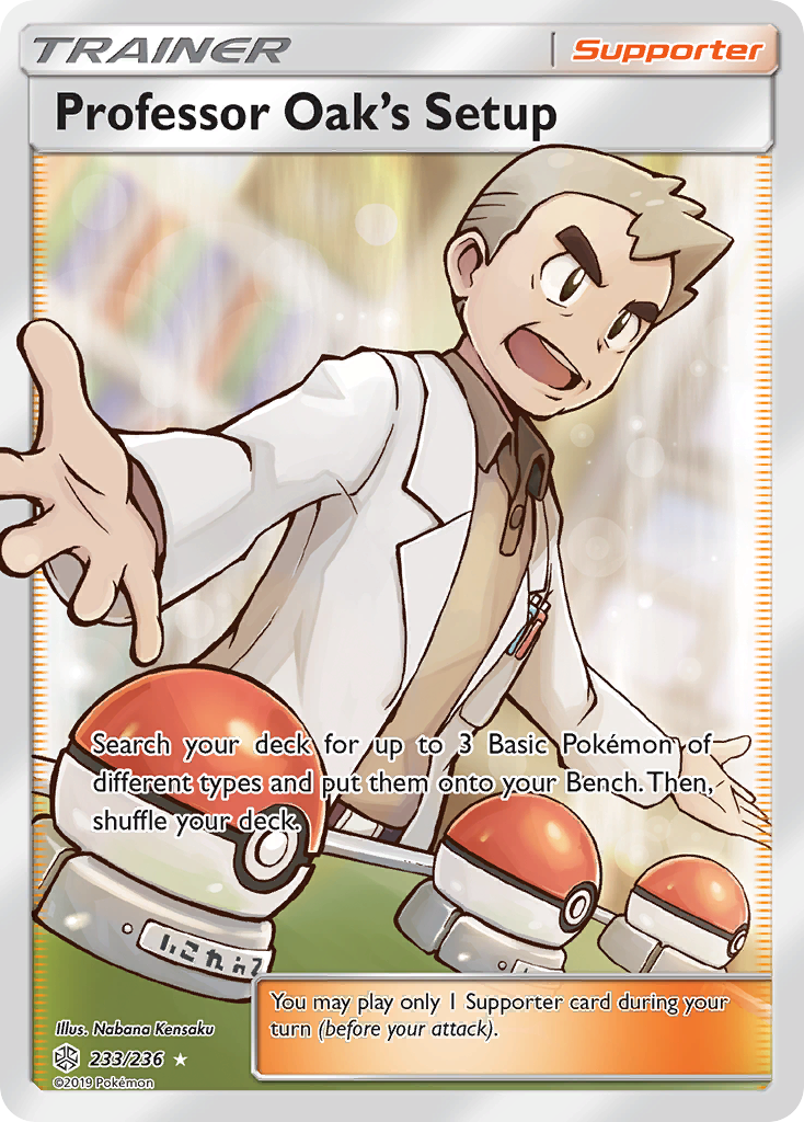 pokemon professor cards Professor Oak's Setup (233/236)