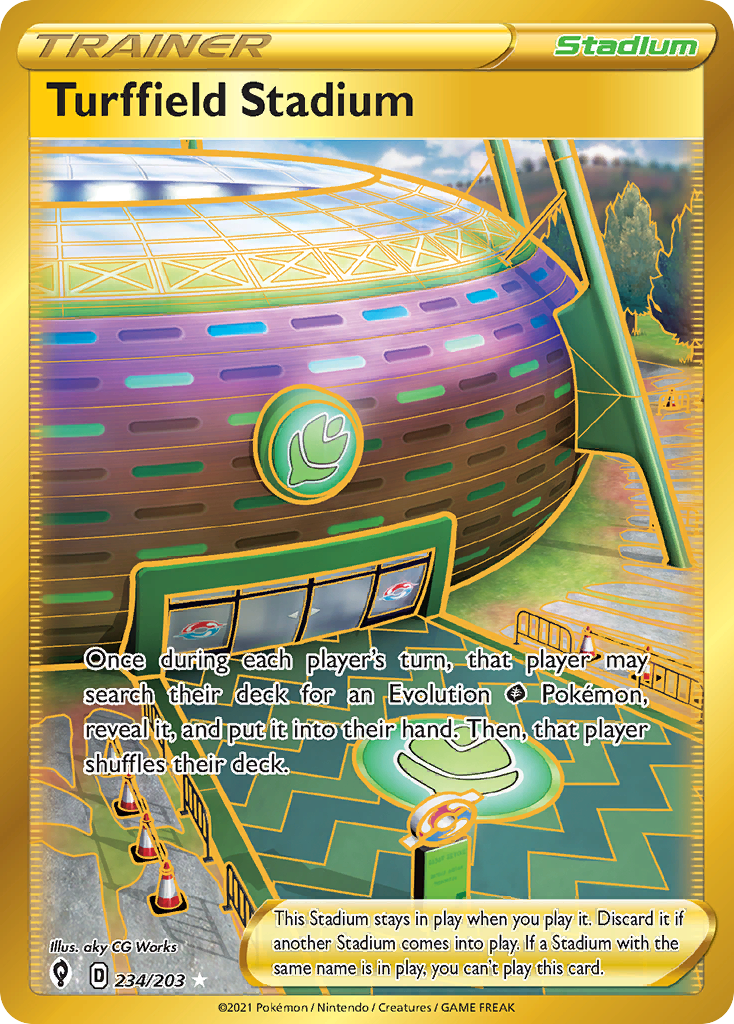 Turffield Stadium (234/203) - [Secret Rare] Evolving Skies (EVS)