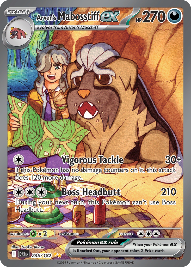 Arven's Mabosstiff ex (235/182) - [Alternate Art] Destined Rivals (DRI)