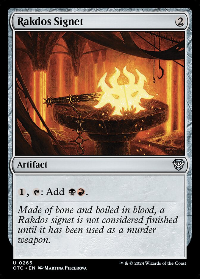 Rakdos Signet (265) - Outlaws of Thunder Junction Commander (OTC)