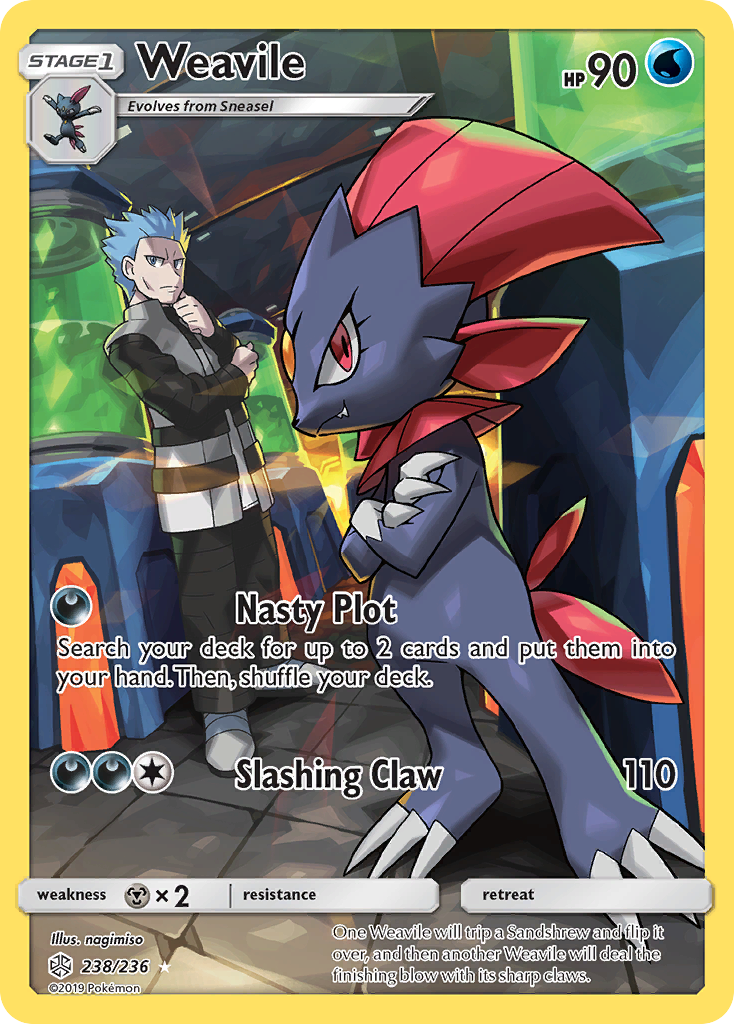 Weavile (238/236) - [Secret Rare] Cosmic Eclipse (CEC)