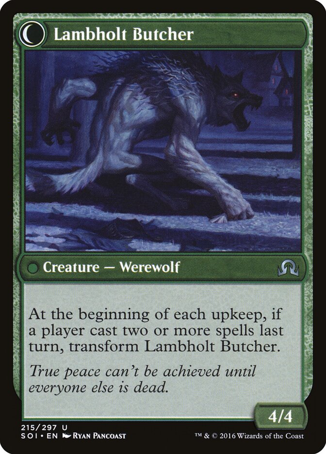 Lambholt Pacifist // Lambholt Butcher (215) - Shadows over Innistrad (SOI)