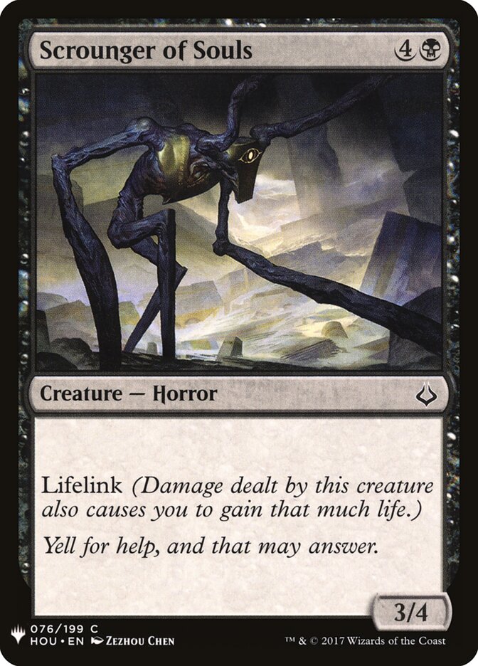 Scrounger of Souls (HOU-76) - The List (PLST)