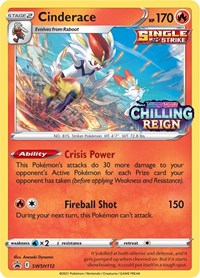 Cinderace - SWSH112 (Prerelease) (SWSH112) - SWSH: Sword & Shield Promo Cards (SWSD)