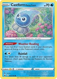 Castform Rainy Form (33) - SWSH06: Chilling Reign (SWSH06)