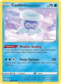Castform Snowy Form (34) - SWSH06: Chilling Reign (SWSH06)