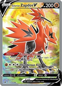 Galarian Zapdos V (Full Art) (173) - SWSH06: Chilling Reign (SWSH06)