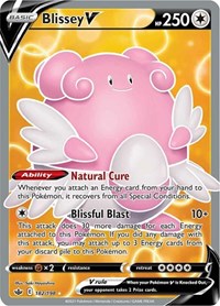 Blissey V (Full Art) (182) - SWSH06: Chilling Reign (SWSH06)