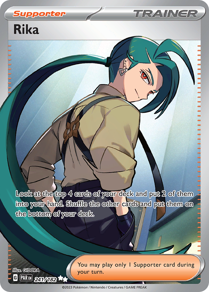 pokemon paradox rift full art cards Rika (241/182)