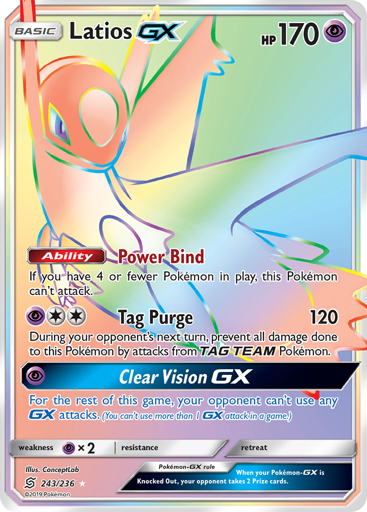 Latios-GX (243/236) - [Rainbow Holo] Unified Minds (UNM)