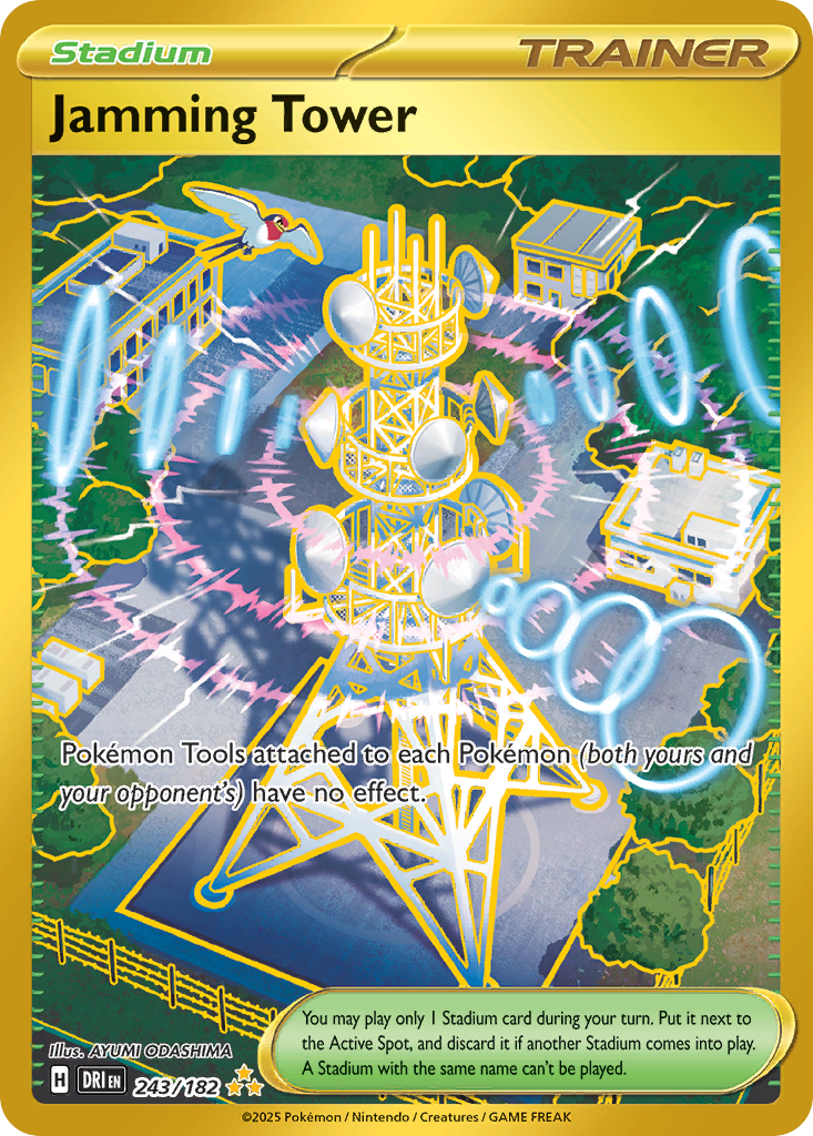 Jamming Tower (243/182) - [Gold Holo] Destined Rivals (DRI)