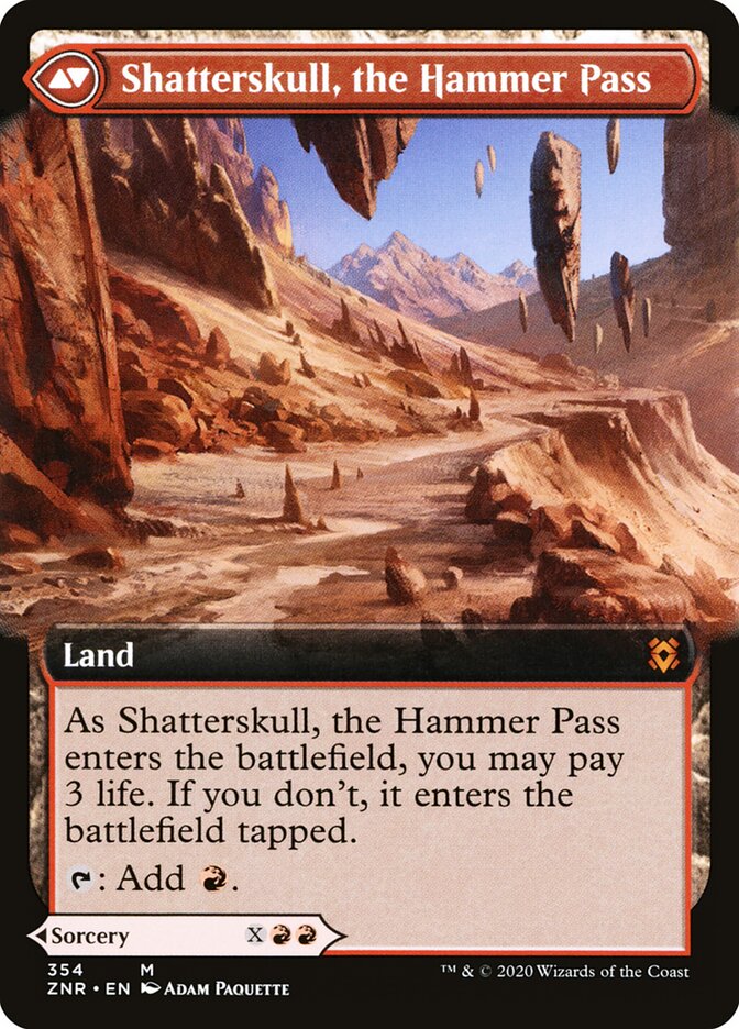 Shatterskull Smashing // Shatterskull, the Hammer Pass (354) - Zendikar Rising (ZNR)