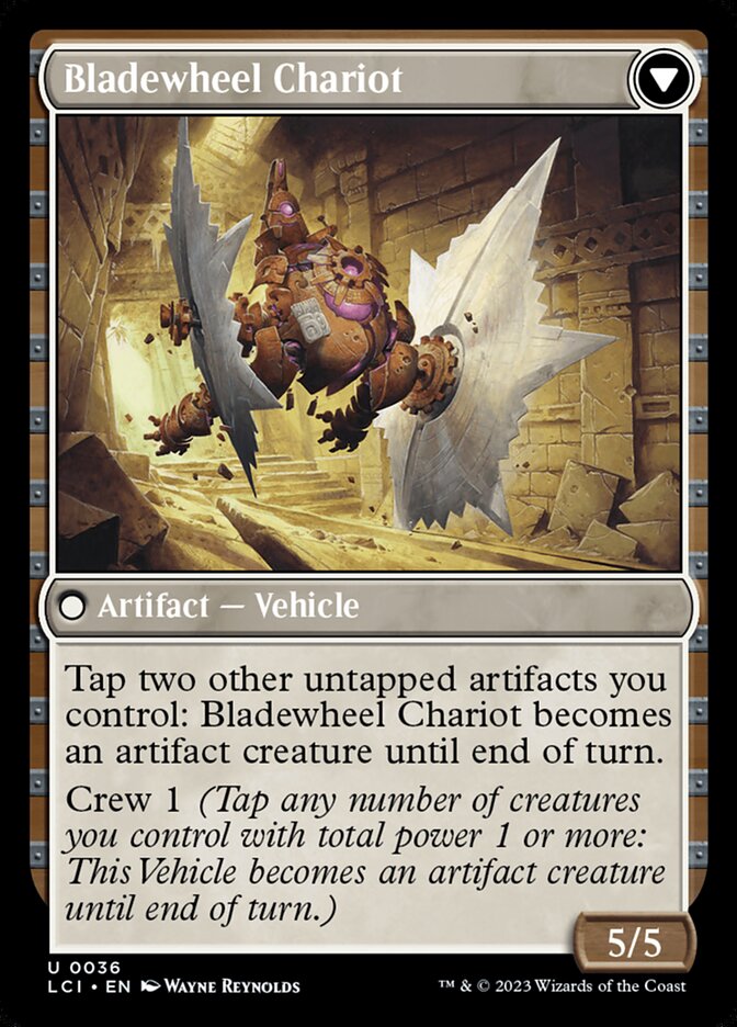 Spring-Loaded Sawblades // Bladewheel Chariot (36) - The Lost Caverns of Ixalan (LCI)