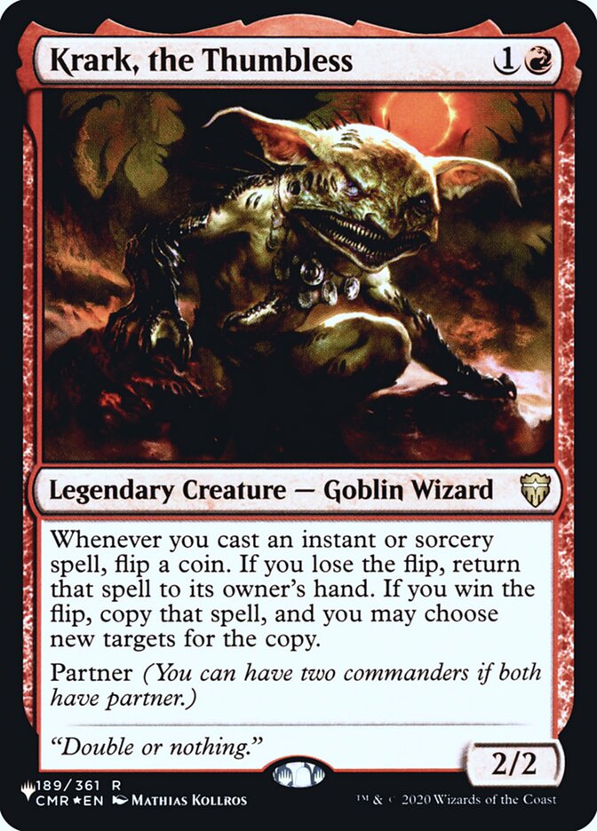 Krark, the Thumbless (CMR-189) - The List (PLST)