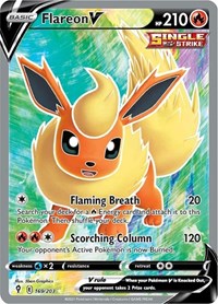 Flareon V (Full Art) (169) - SWSH07: Evolving Skies (SWSH07)
