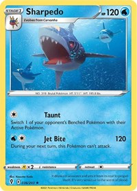 Sharpedo (36) - SWSH07: Evolving Skies (SWSH07)