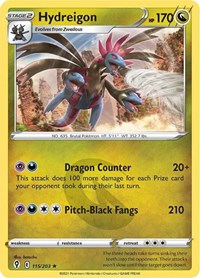 Hydreigon (115) - SWSH07: Evolving Skies (SWSH07)