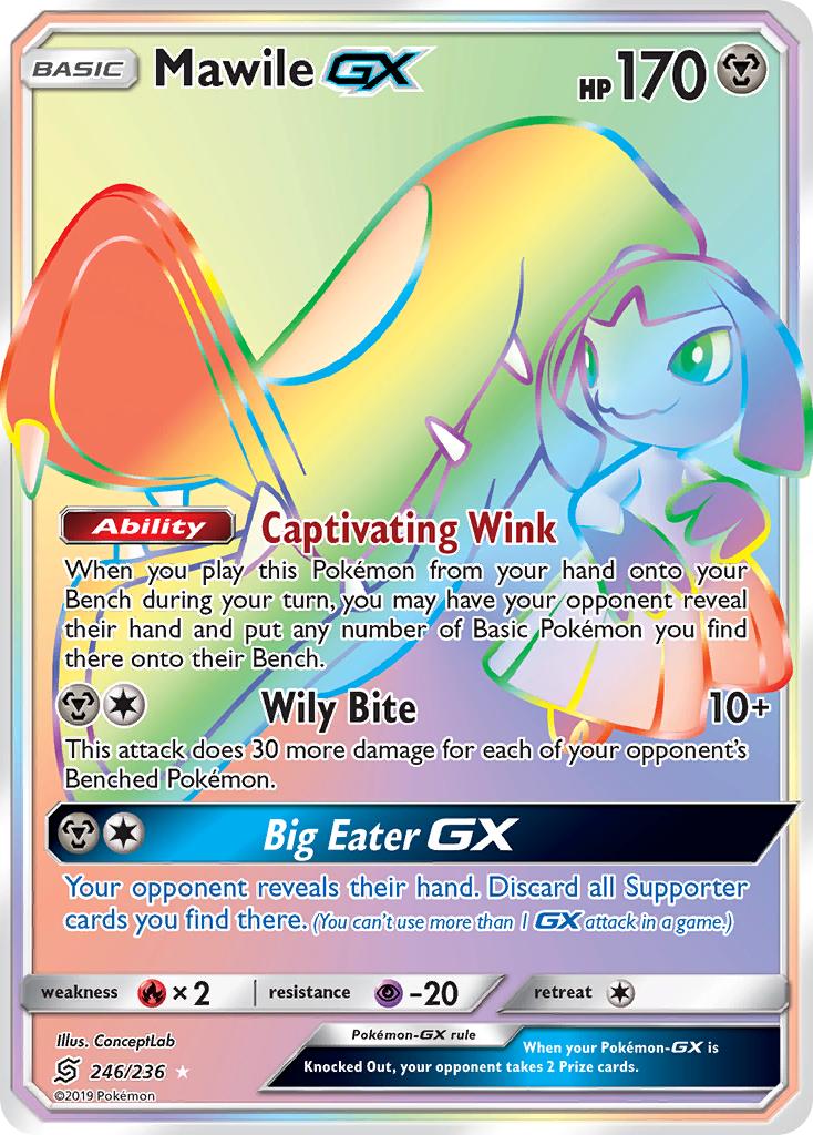 Mawile-GX (246/236) - [Rainbow Holo] Unified Minds (UNM)