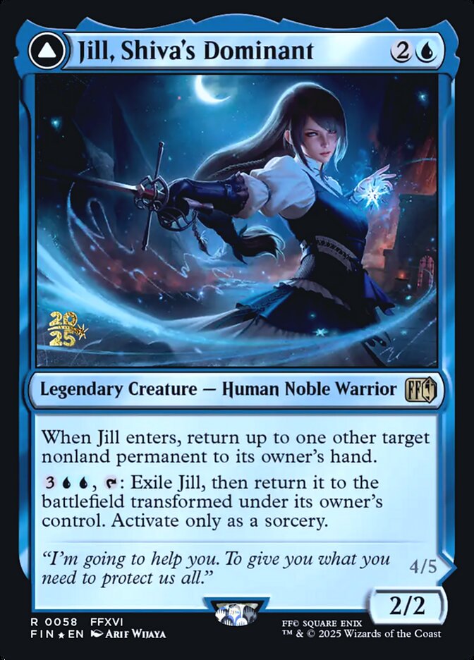 Jill, Shiva's Dominant // Shiva, Warden of Ice (58s) - Final Fantasy Promos (PFIN)